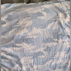 Aerie Blue and White Camouflage Blouse